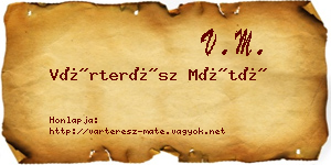 Várterész Máté névjegykártya