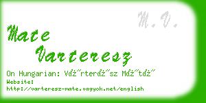 mate varteresz business card